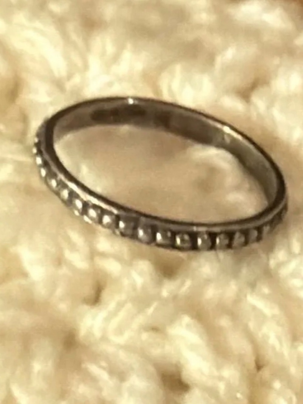 Silpada Sterling Silver .925 Beaded Stacking Band Ring Size 9.25 | JW-001